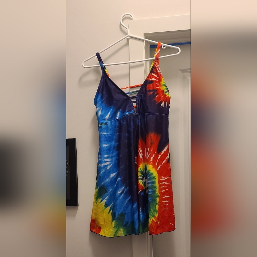 Tie-Dye Women's Swim Tank Top